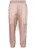 Rick Owens drawstring cropped track pants - Pink