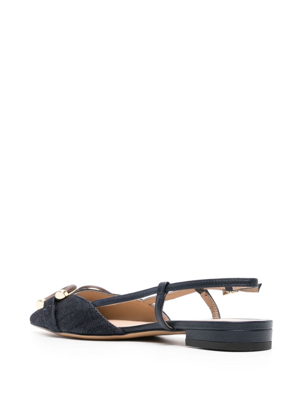 Shop Roberto Festa Cally Denim Ballerina Shoes In Blue