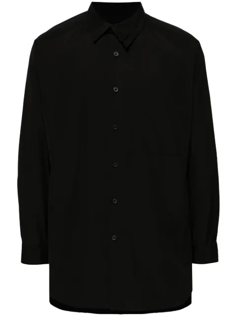 Yohji Yamamoto camisa con cuello asimétrico