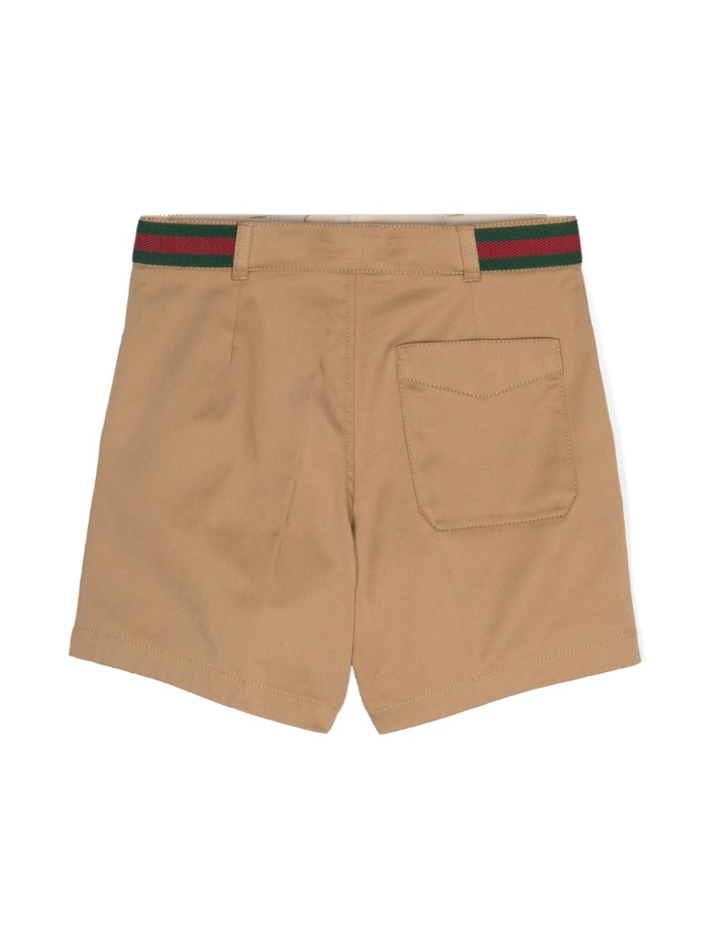 Gucci Kids Web-detail twill shorts - Neutrals