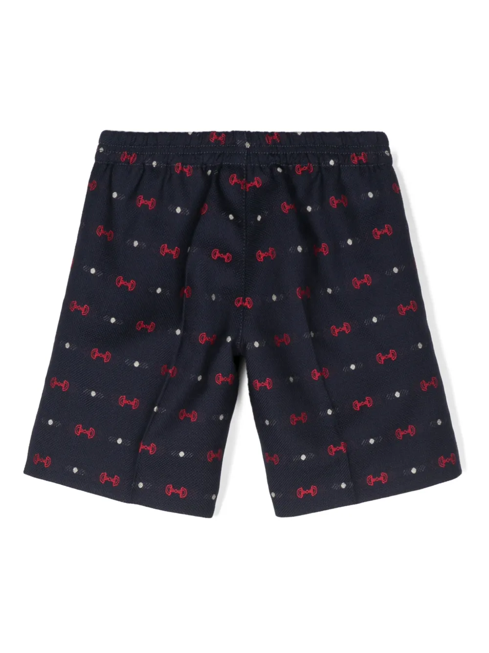 Gucci Kids Horsebit-print shorts - Blue