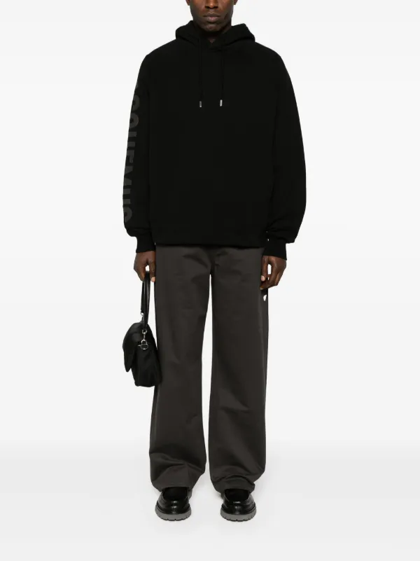 Jacquemus Le Hoodie Typo Cotton Top | Black | FARFETCH UK