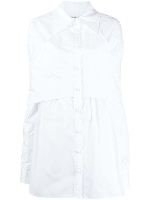 Kimhekim rear-tie cotton shirt dress