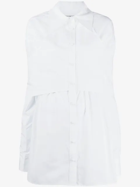 Kimhekim rear-tie cotton shirt dress