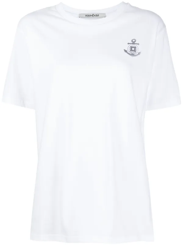 Kimhekim logo-print T-shirt | White | FARFETCH AO