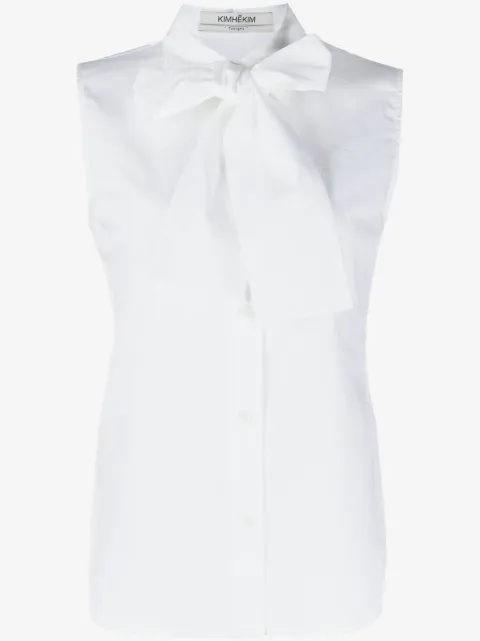 Kimhekim blusa con moño en el cuello