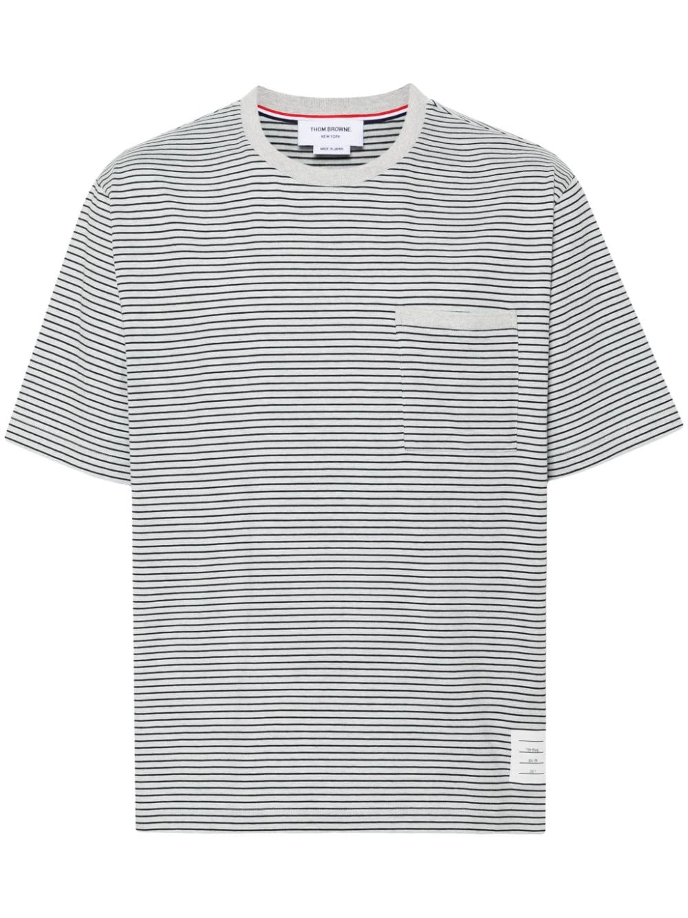 logo-patch striped T-shirt