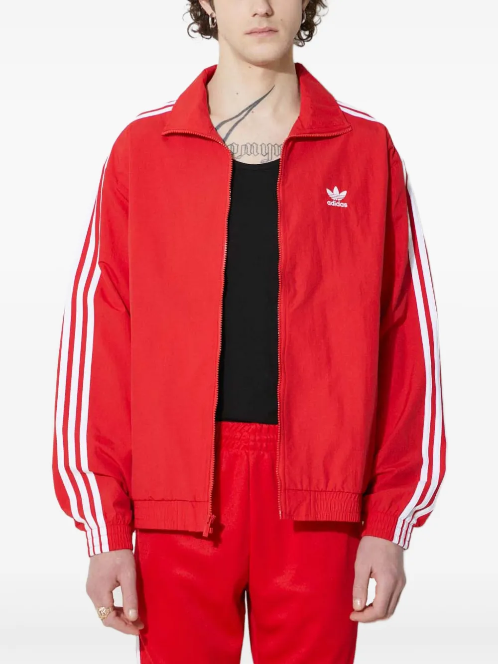 adidas three-stripe sweatshirt | Red | Image 1