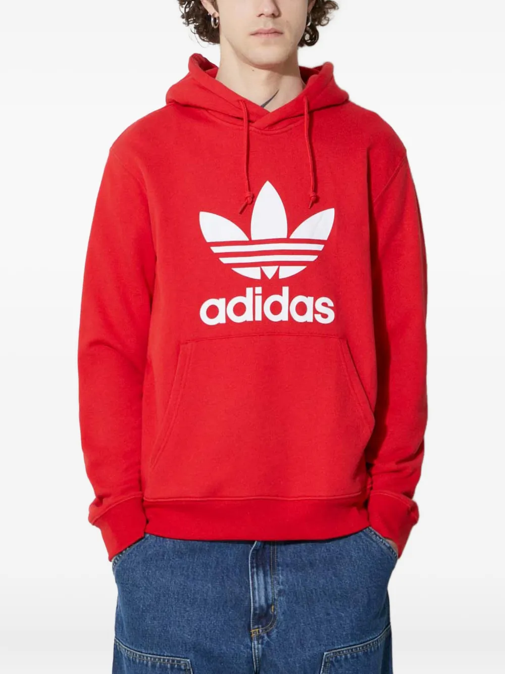 adidas logo-print hoodie | Red | Image 1