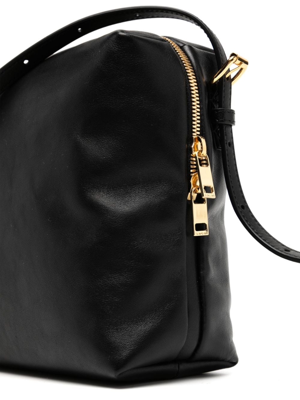 Shop Sacai Medium Leather Cross Body Bag In Black