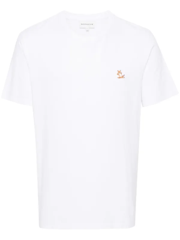 Tシャツ・カットソー MAISON KITSUNE Men T-shirt White OM00123KJ0119 M186 MAISON KITSUNE HANDWRITING COMFORT TEE-SHIRT | Maison Kitsuné