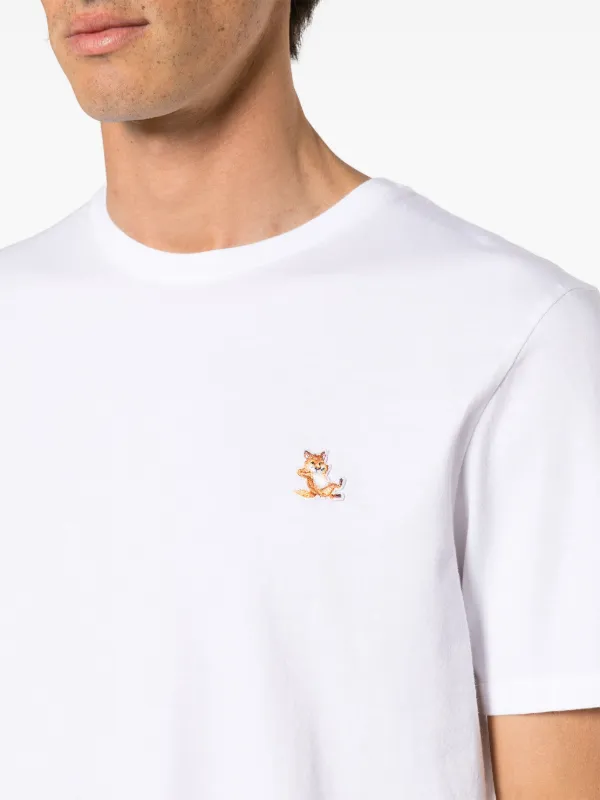 Tシャツ・カットソー MAISON KITSUNE MAISON KITSUNE' Shirts White FOX HEAD PATCH CLASSIC TEE-SHIRT | Maison Kitsuné