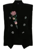 Balmain crystal-embellished blazer - Black
