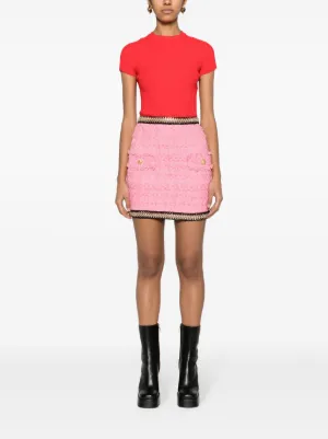 BALMAIN モノグラム ハイウエスト ミニスカート Balmain モノグラム ミニスカート | ブラック | FARFETCH JP