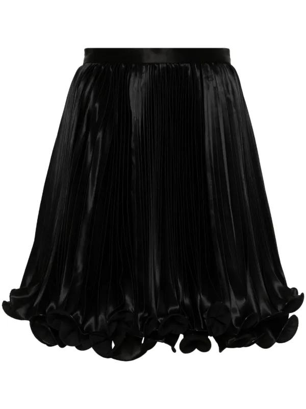 【Balmain】 Ruffle-trimmedラメミニスカート Balmain ラッフルトリム ミニスカート | ブラック | FARFETCH JP
