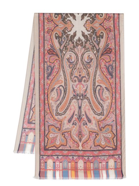 ETRO paisley-print cashmere blend scarf Women