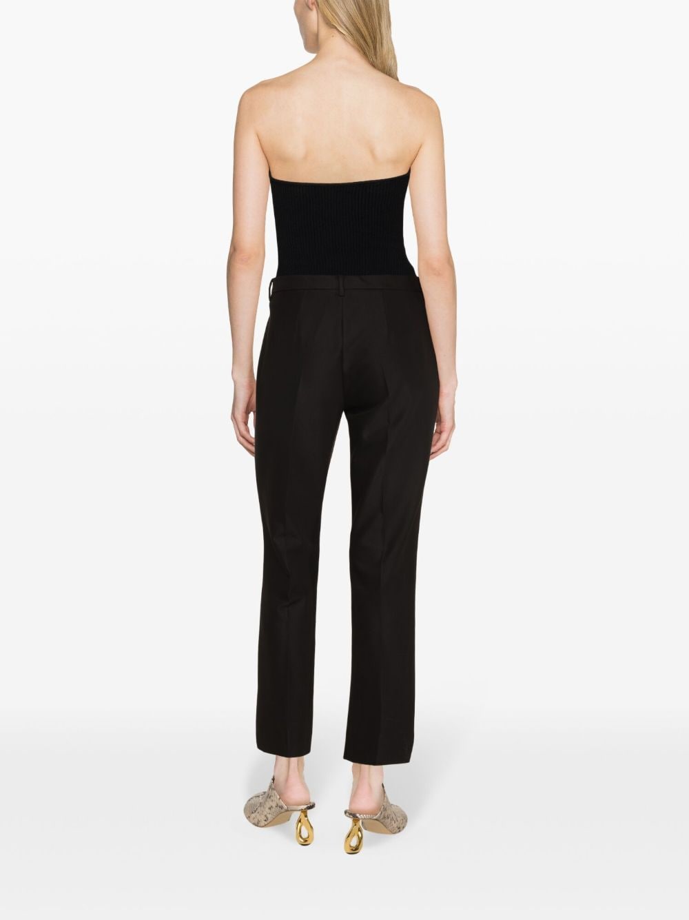Shop 's Max Mara Fatina Mid-rise Cropped Trousers In Black