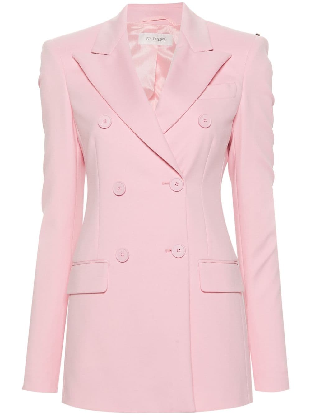 Shop Sportmax Double-breasted Blazer In Pink