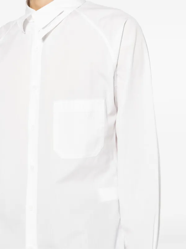 Yohji Yamamoto アシンメトリーカラー シャツ | ホワイト | FARFETCH JP