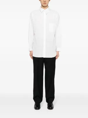 Chemise Yohji Yamamoto En Soie 100% - Imprimé Abstrait Gris Beige - Taille JP2 (M) - Occasion Excellent État