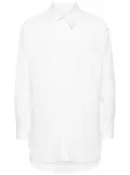 Yohji Yamamoto asymmetric-collar cotton shirt - White