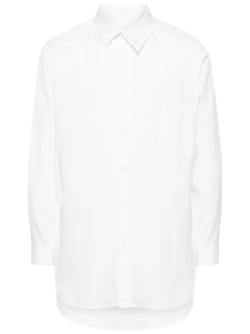 Chemise en coton à col asymétrique - Yohji Yamamoto - Modalova