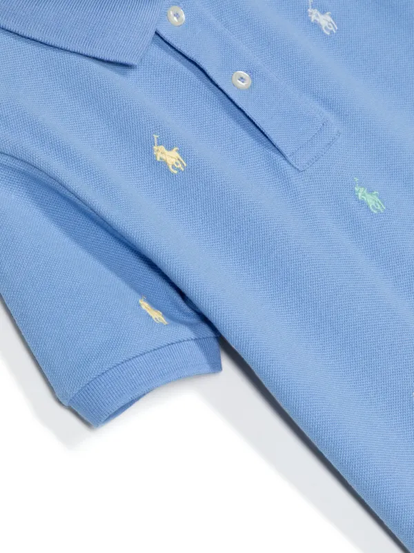 POLO RALPH LAUREN KIDS Polo Pony Embroidered Polo Shirt | Blue