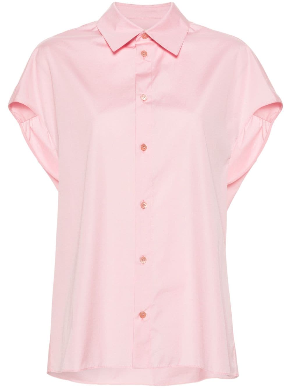 Shop Marni Sleeveless Cotton Shirt In Pink