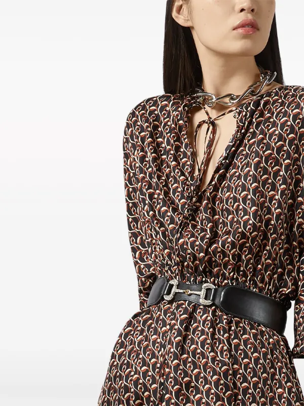 Gucci chain cheap print dress