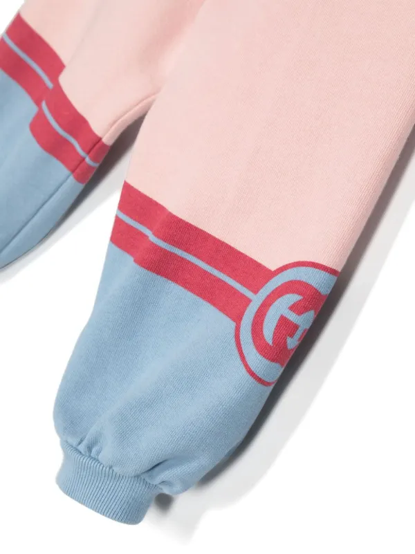 Gucci Kids Interlocking G Cotton Track Pants Pink FARFETCH IE