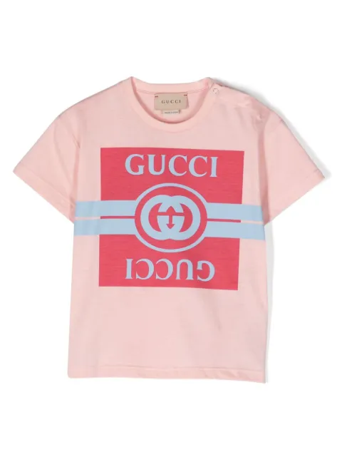 Gucci Kids playera con logo estampado