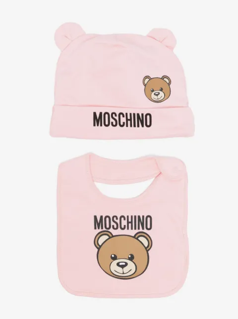 Moschino Kids Teddy Bear-motif pompom beanie set