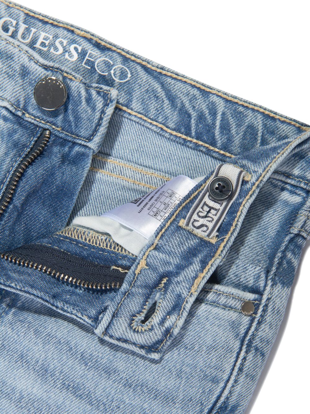 guess kids Jeans met bloemenprint Blauw