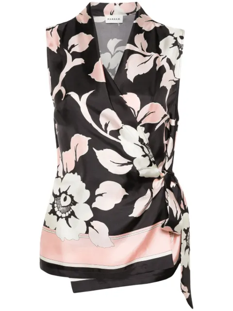 P.A.R.O.S.H. floral-print silk top