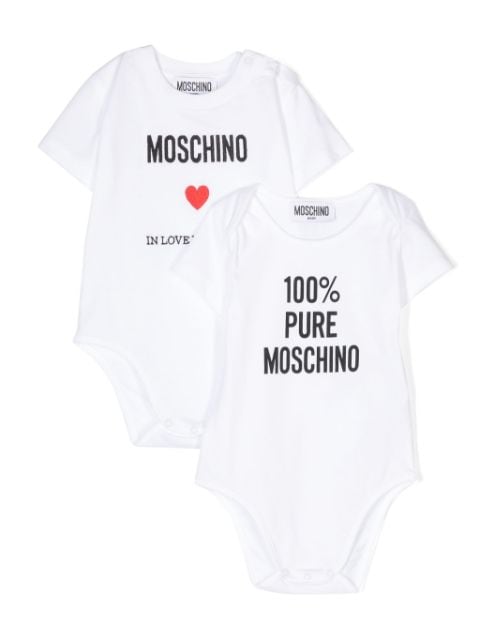 Moschino Kids logo-embroidered cotton body