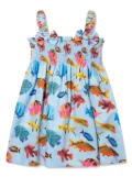 Rachel Riley tropical fish-print sundress - Blue