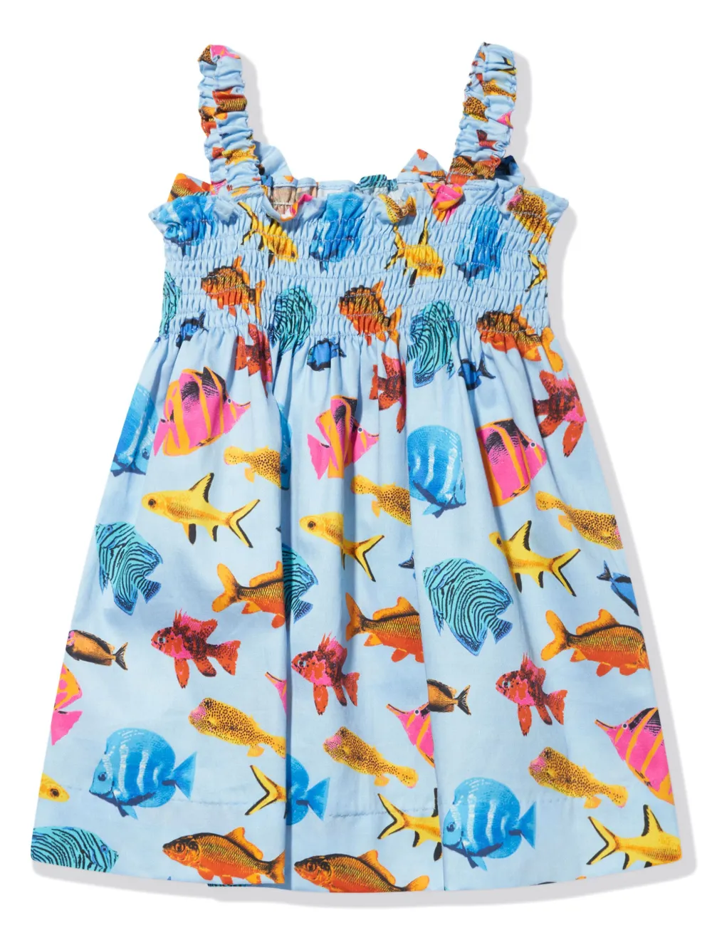 Rachel Riley Jurk met tropische print Blauw