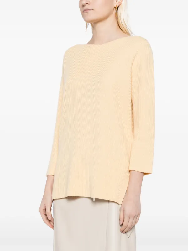 ファビアナフィリピのニットです。 Fabiana Filippi リブニット セーター | イエロー | FARFETCH JP