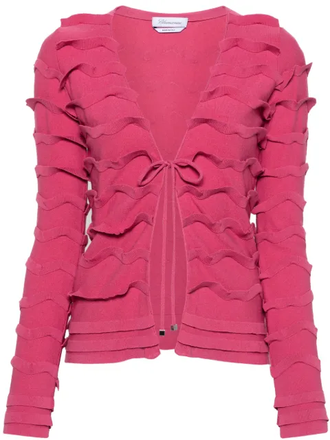 Blumarine tied ruffled cardigan