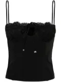 Blumarine floral-lace corset top - Black