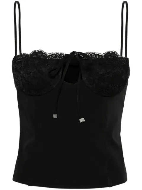 Blumarine floral-lace corset top