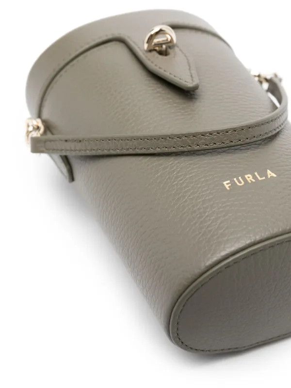 Furla logo debossed Leather Bucket Bag Green FARFETCH AU