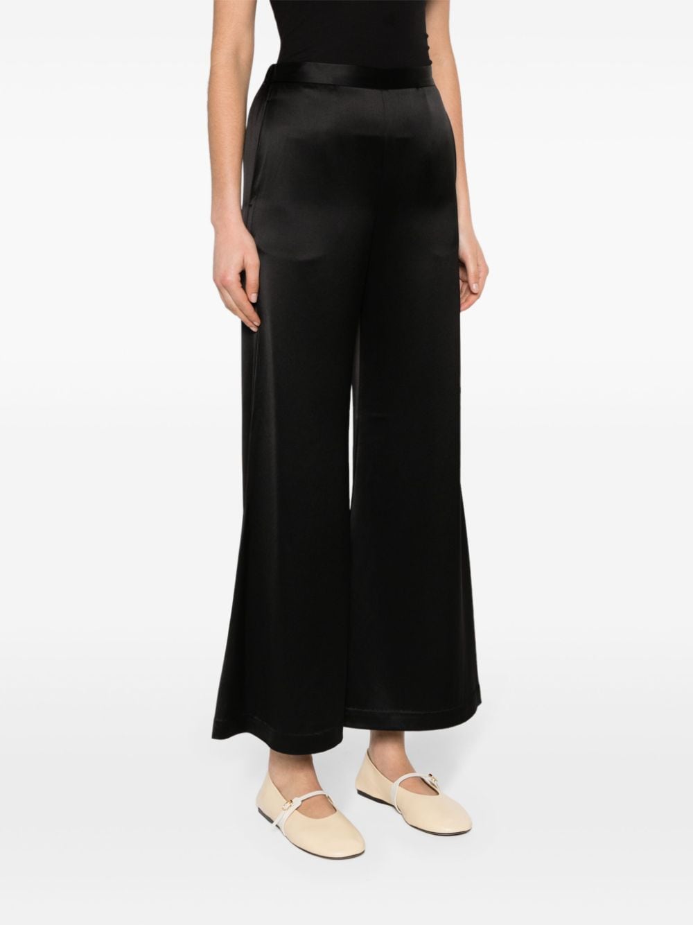 Shop By Malene Birger Lucee Flared Trousers In Black