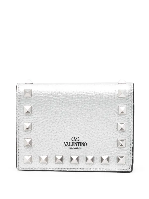 Valentino garavani rockstud leather french wallet online
