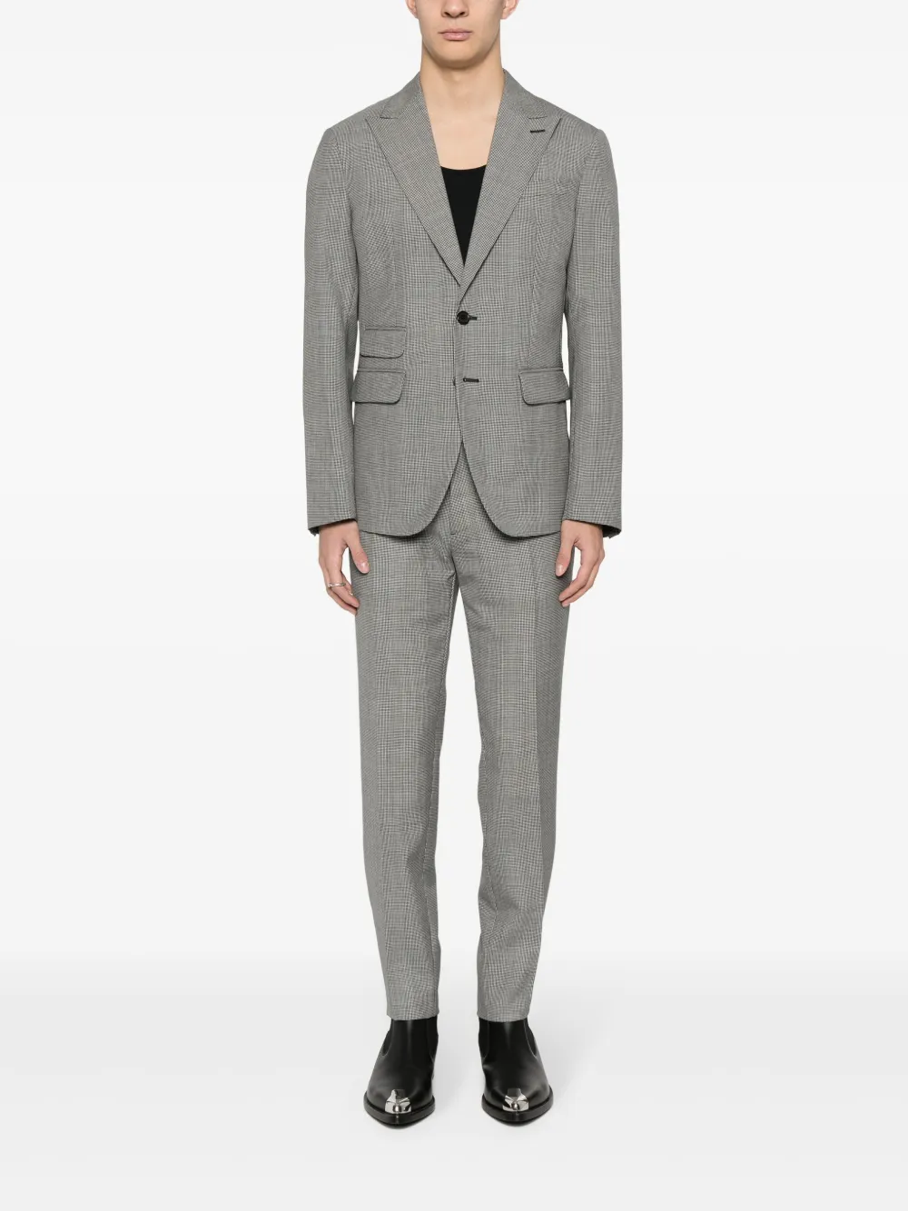 Dsquared2 houndstooth single-breasted suit - Zwart