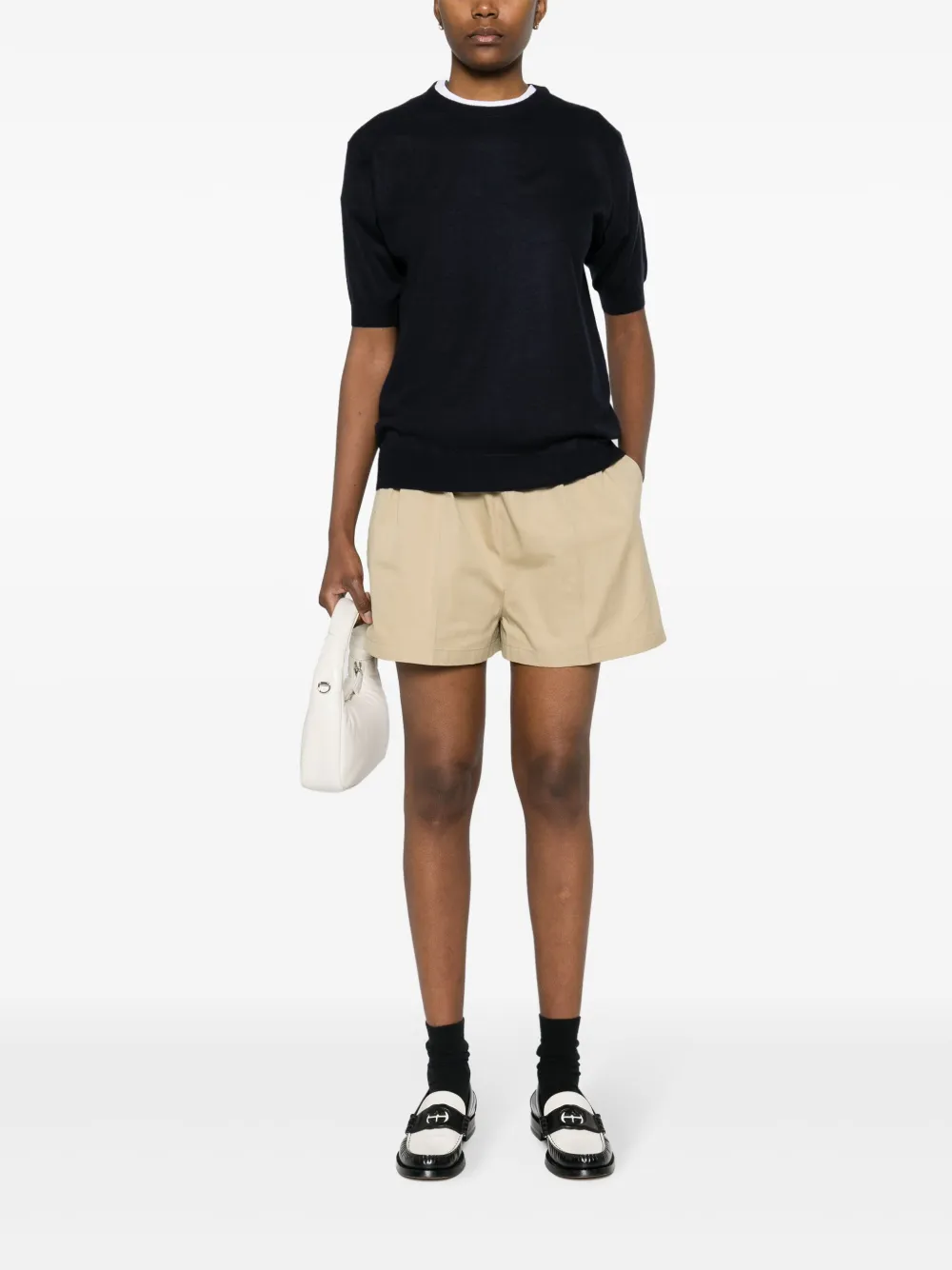 Prada Top met logopatch - Blauw