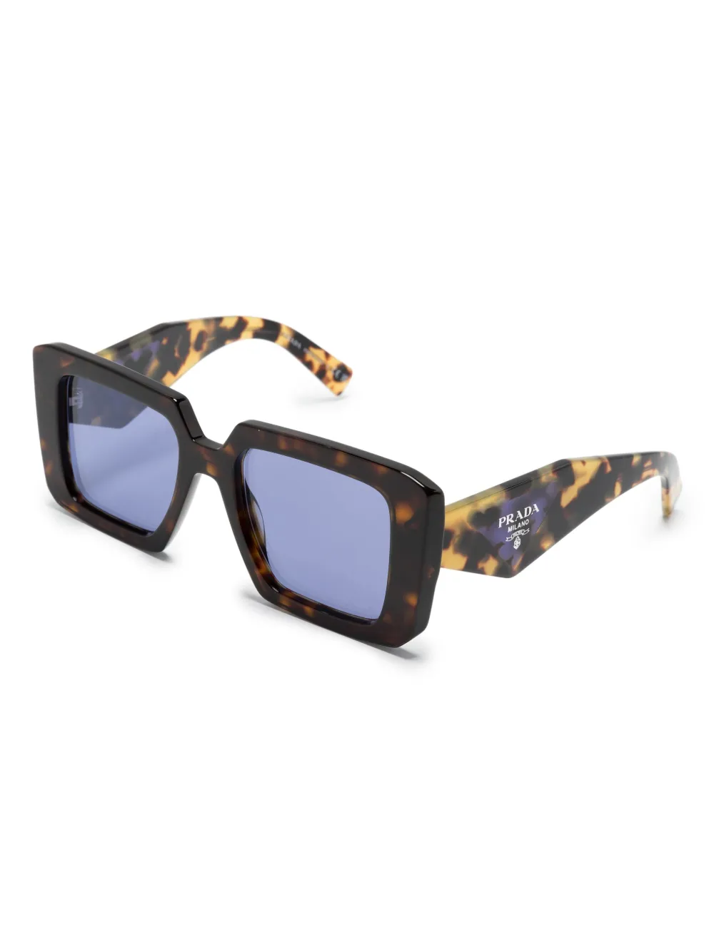 Prada Pre-Owned Zonnebril met vierkant montuur - Bruin