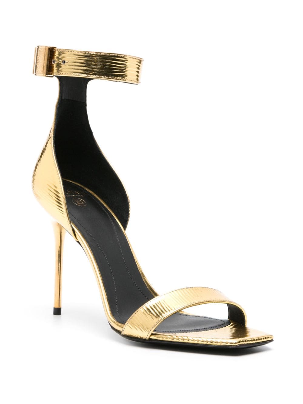 Balmain Pre-Owned Twist metallic sandalen - Goud