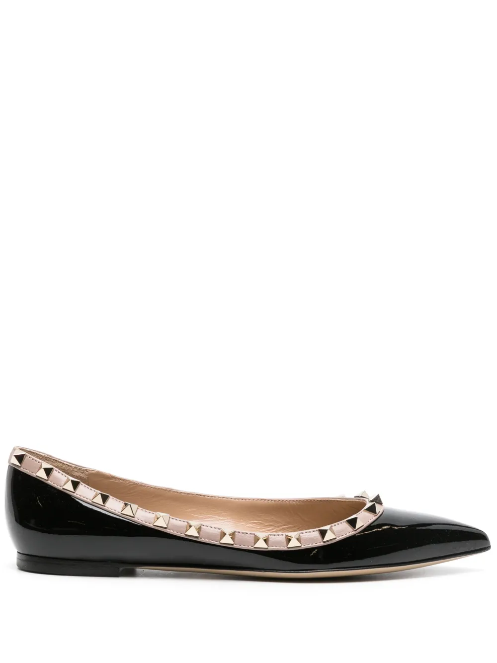 Valentino Garavani Pre-Owned Ballerine Rockstud in pelle - Nero