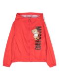 Moschino Kids Teddy Bear hooded rain jacket - Red